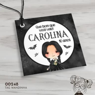 Tag Quadrada Wandinha - 00248