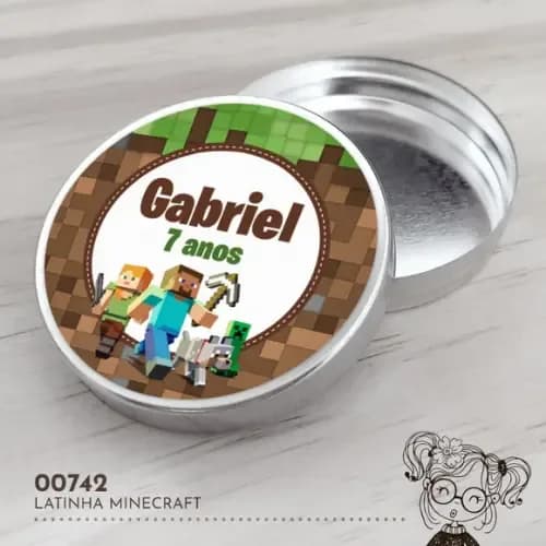 Latinha Adesivada Minecraft - 00742