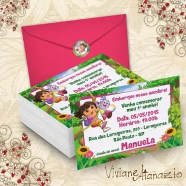 Convite Dora Aventureira - 00291