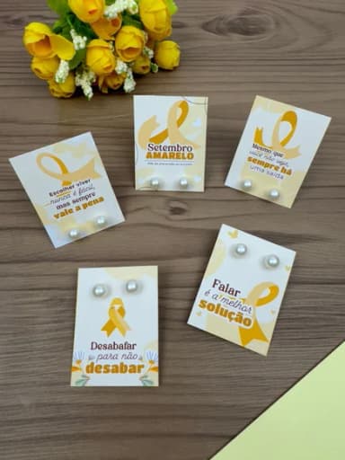 Tag para Brinco Setembro Amarelo - Não Acompanha Brinco