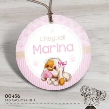Tag Redonda Cachorrinha - 00436