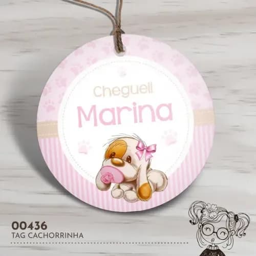 Tag Redonda Cachorrinha - 00436