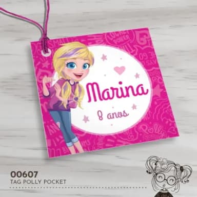 Tag Quadrada Polly Pocket - 00607