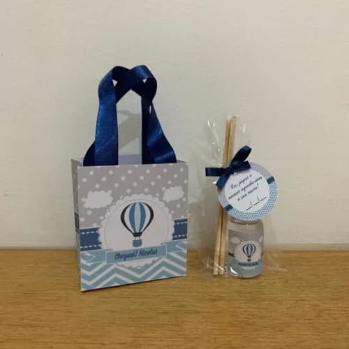 Kit Sacolinha personalizada + Aromatizador Balão