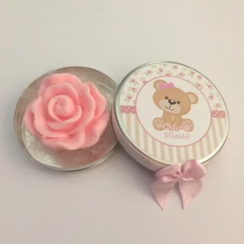 Lembrancinha Chá de Fraldas Ursinha Rosa