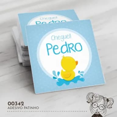 Adesivo Quadrado Patinho - 00342