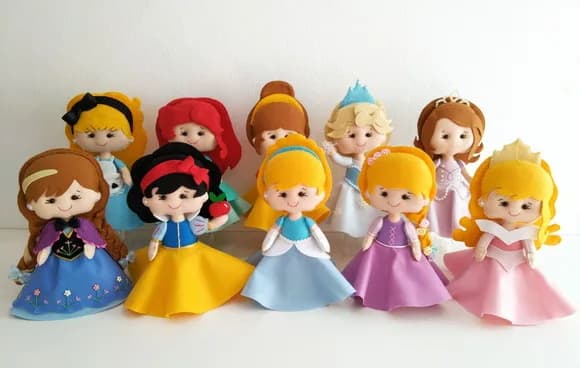 Combo Princesa Cuts 28cm Lembrança ou Centro de Mesa 10 Pç