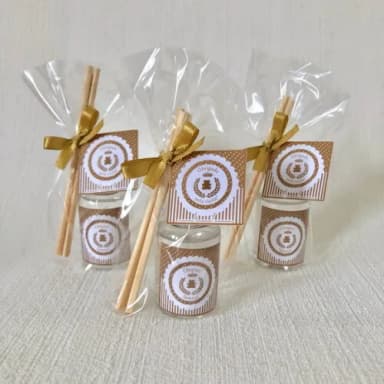 Lembrancinha Nascimento Aromatizador Ursinho Rei Dourado