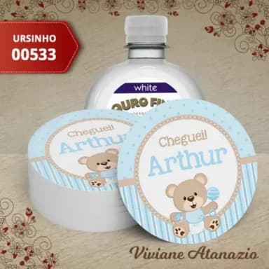 Adesivo Água Ouro Fino Ursinho - 00533