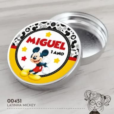 Latinha Adesivada Mickey - 00451