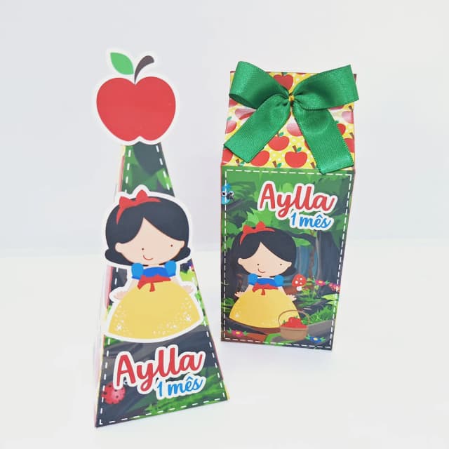 PEGUE E MONTE - Kit Festa Personalizado BRANCA DE NEVE BABY - Decoração de Festa - Caixinhas Personalizadas