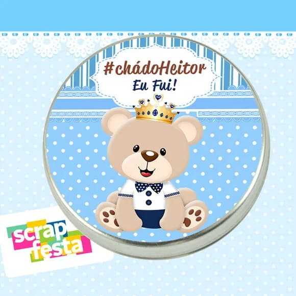 Latinha de Chá de Bebê Latinhas Menino