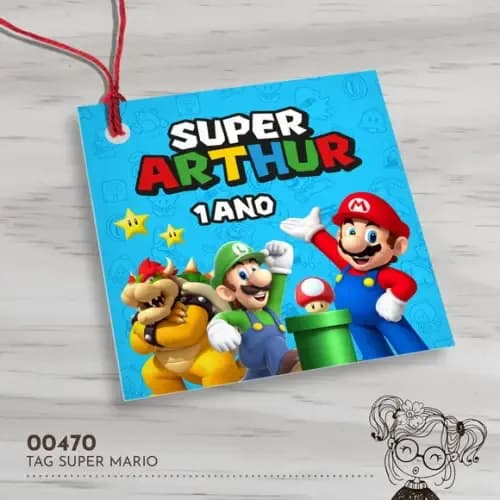 Tag Quadrada Super Mario Bros - 00470