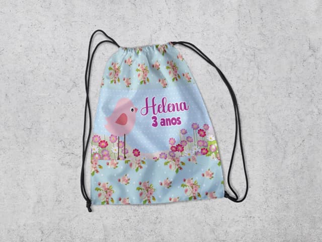 Mochilinha Personalizadada Jardim Encantado das Borboletas