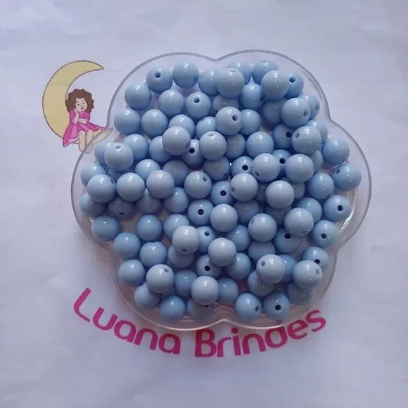 Bolinha Plástica Leitosa Rosa Bebe 10mm Pct 100 Unidades
