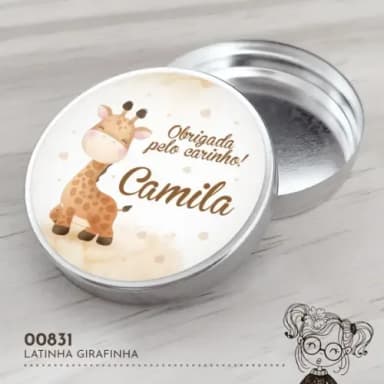 Latinha Adesivada Girafinha - 00831