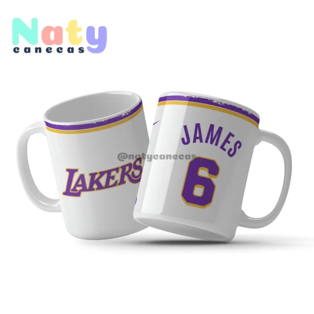 Caneca NBA Lakers Personalize com Nome e Número