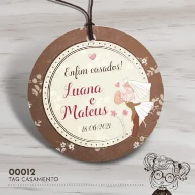Tag Redonda Casamento - 00012