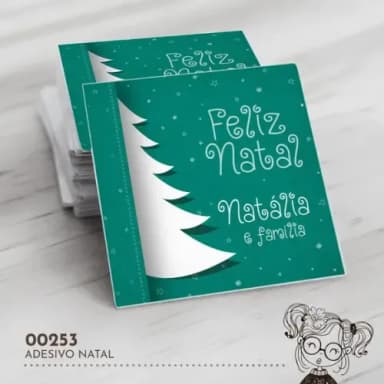 Adesivo Quadrado Natal - 00253