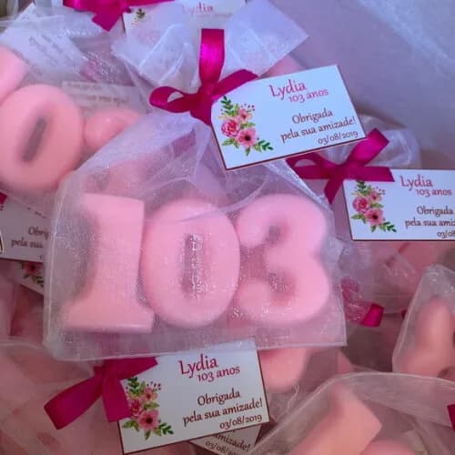 Lembrancinha Aniversário Sabonete 103 Anos