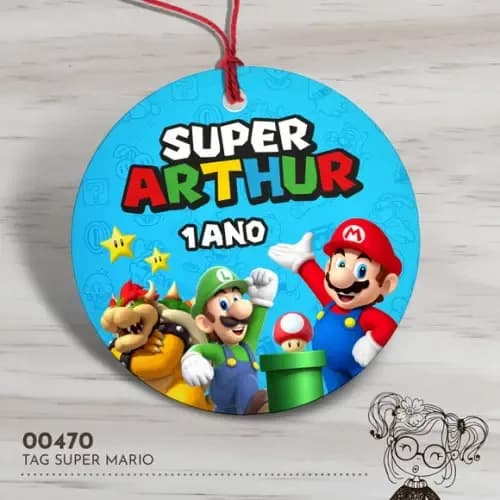 Tag Redonda Super Mario Bros - 00470