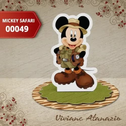 Aplique 3d Mickey Safari - 00049