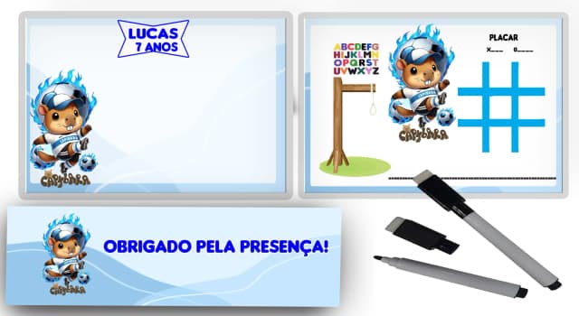 Lousa Magica infantil Personalizada da Capivara