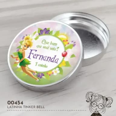 Latinha Adesivada Tinker Bell - 00454