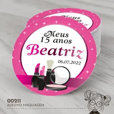 Adesivo Redondo Maquiagem - 00211