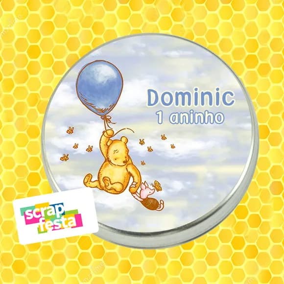 Latinhas Personalizadas Festa Ursinho Pooh Vintage