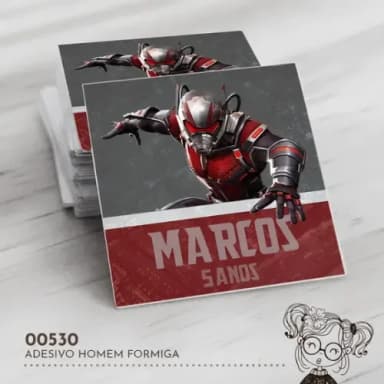 Adesivo Quadrado Homem Formiga - 00530