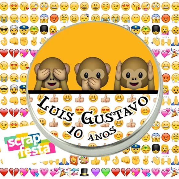 Latinhas Personalizadas Festa Emoticons