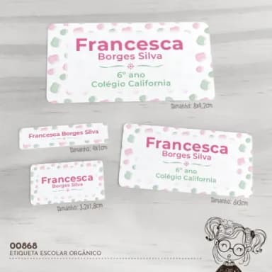 Etiqueta Escolar Orgânico - 00686