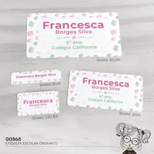 Etiqueta Escolar Orgânico - 00686