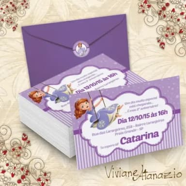 Convite Princesa Sofia - 00062