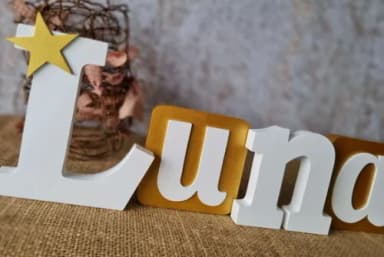 Letras de MDF BLOCOS ESTRELA