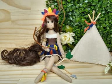 Boneca Índia de Pano
