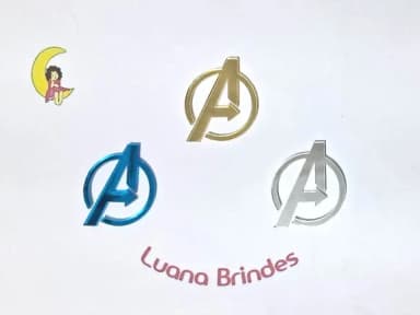 Aplique Avengers Vingadores Acrílico Espelhado 10 Unidades
