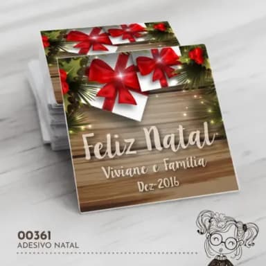 Adesivo Quadrado Natal - 00361