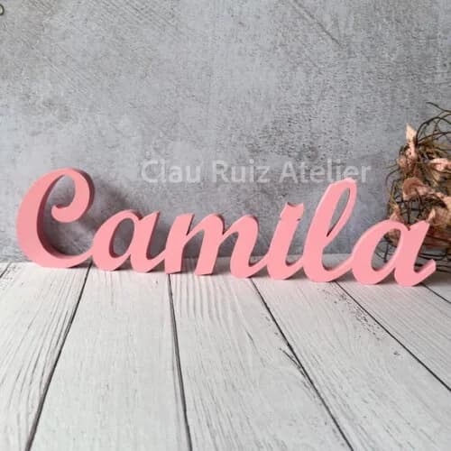 Linha Cursiva -letras Decorativas em mdf Palavras