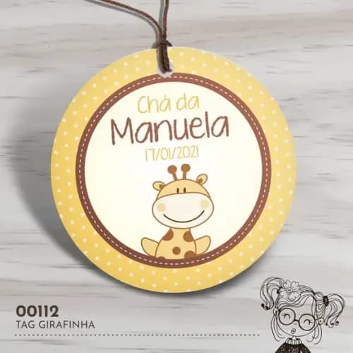 Tag Redonda Girafinha - 00112