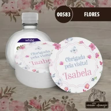 Adesivo Água Ouro Fino Flores - 00583