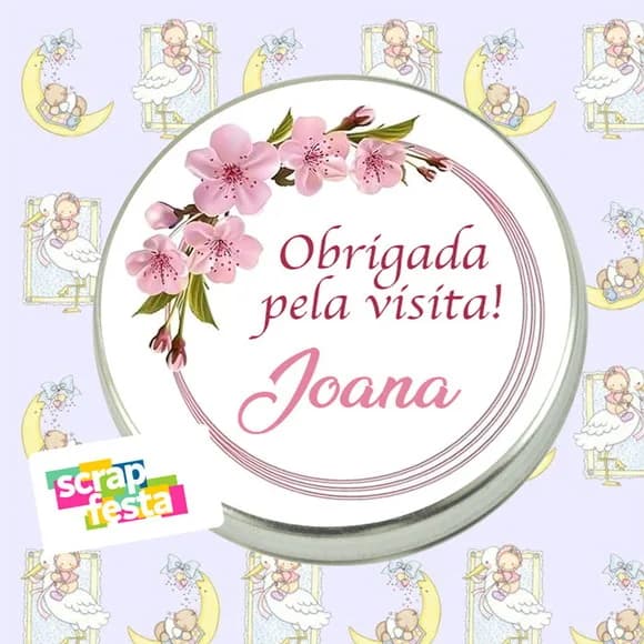 Latinha Personalizada Maternidade Nascimento Flores