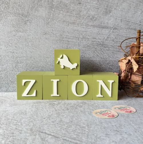 Aviãozinho - Cubos 6x6cm Decoração Bebê
