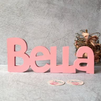 Nome em MDF Personalizado para Quarto de Bebê Letras Decorativas Infantis - Linha Ch