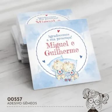Adesivo Quadrado Gêmeos - 00557
