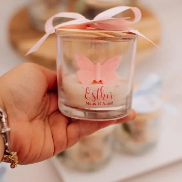 Lembrancinha Borboleta Vela Personalizada