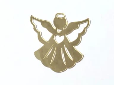 Aplique Anjo Acrílico Espelhado 5cm Pacote com 5 Unidades