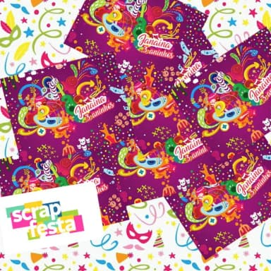Adesivo Personalizado Retangular Festa Carnaval