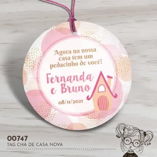 Tag Redonda Chá de Casa Nova - 00747